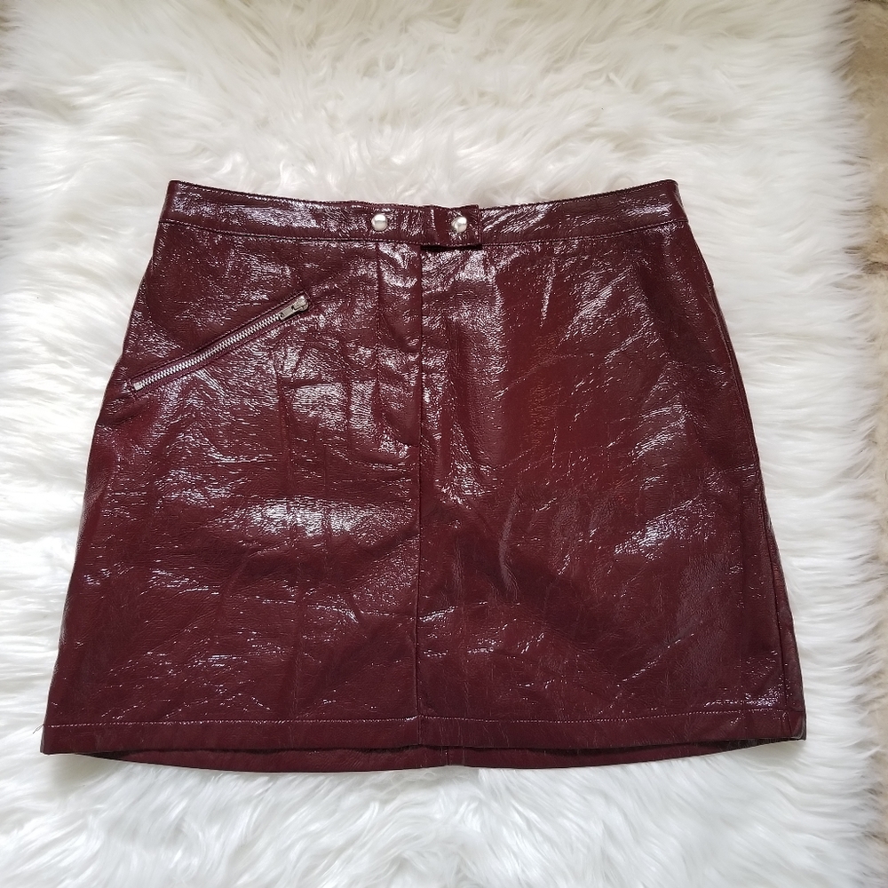 Do & Be Maroon Burgandy Mini Skirt Medium